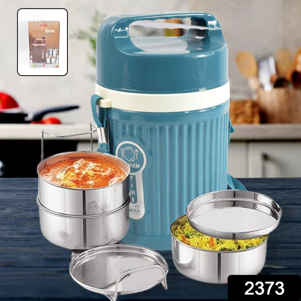 ALVENZA Insulated Stainless Steel Tiffin – 3 Compartment Leakproof | Nekza
