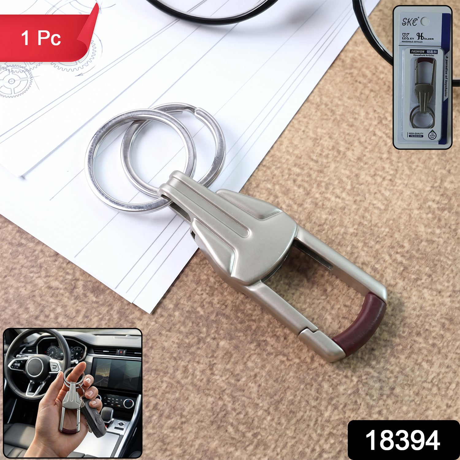 ALVENZA Heavy Duty Metal Key Holder – Secure & Durable Carabiner Clip
