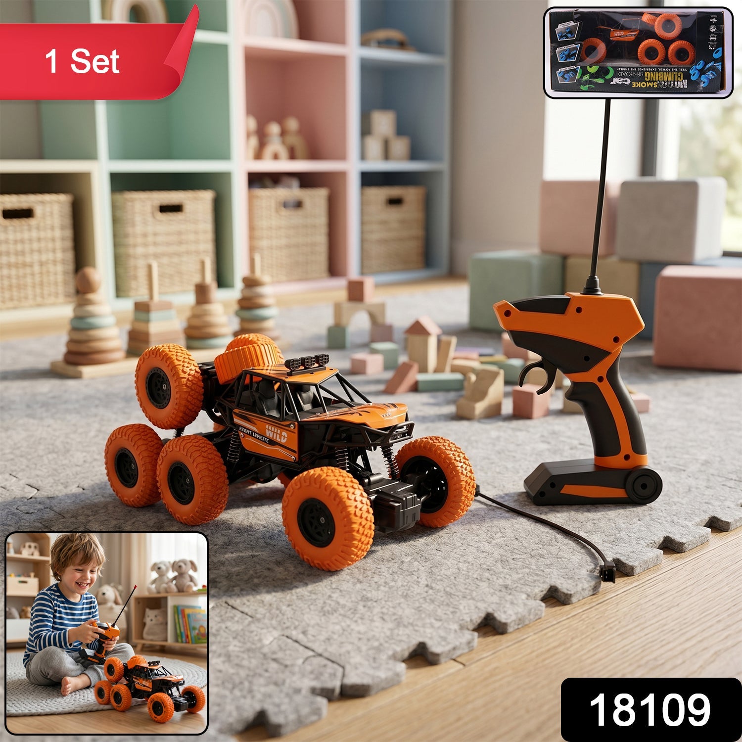 ALVENZA RC Off-Road Car – 8-Wheel Rock Climber for Kids | Spark Tots