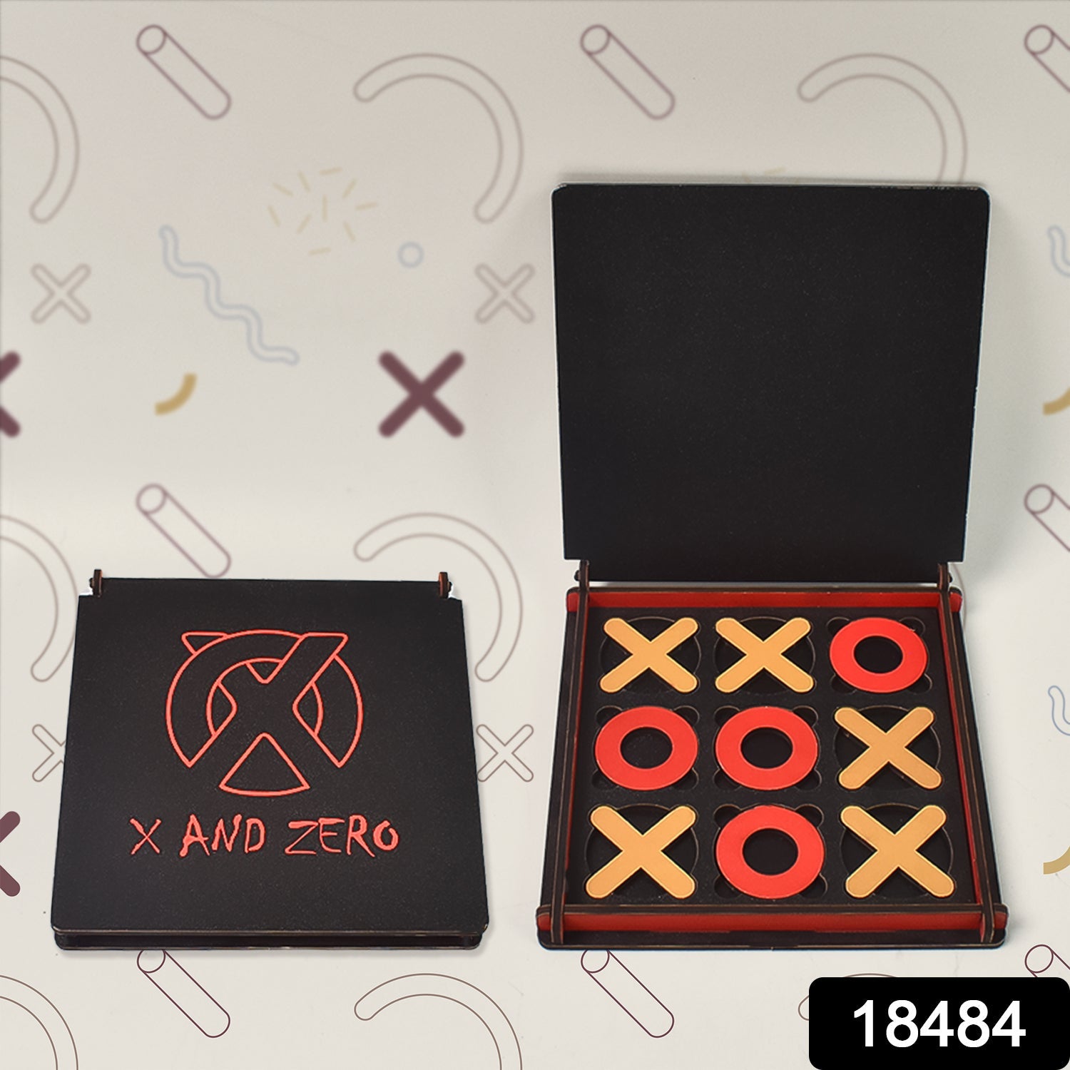 Tic Tac Toe Wooden Game Brain-Boosting Fun for All Ages | Boardoria - Side View