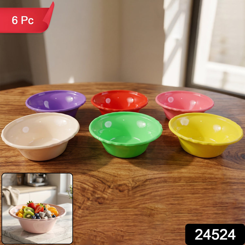 Plastic Serving Bowl Set Bright, Durable & Unbreakable for Everyday Use - Side View