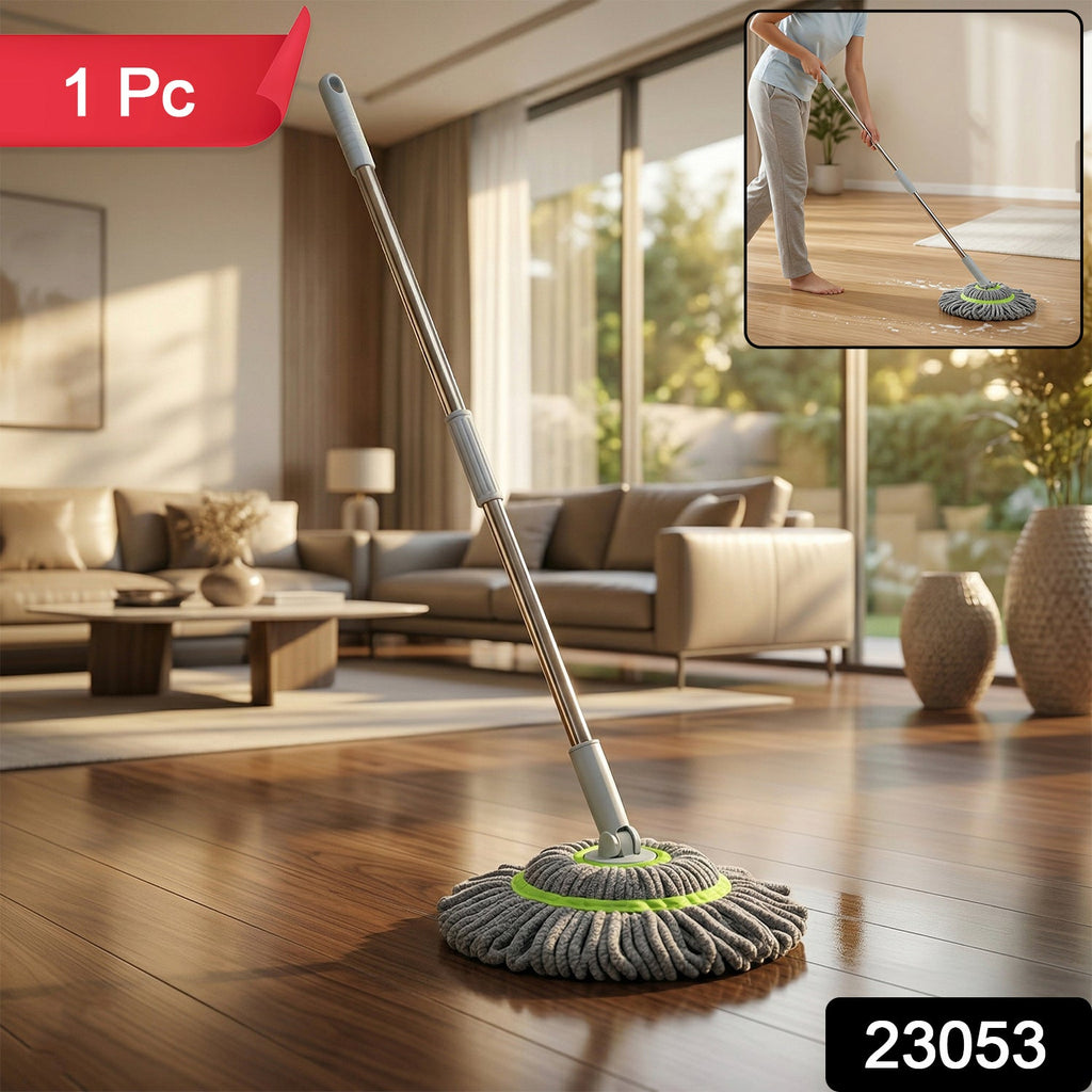 ALVENZA 360° Spin Mop – Adjustable Handle & Microfiber Head for Effortless Cleaning