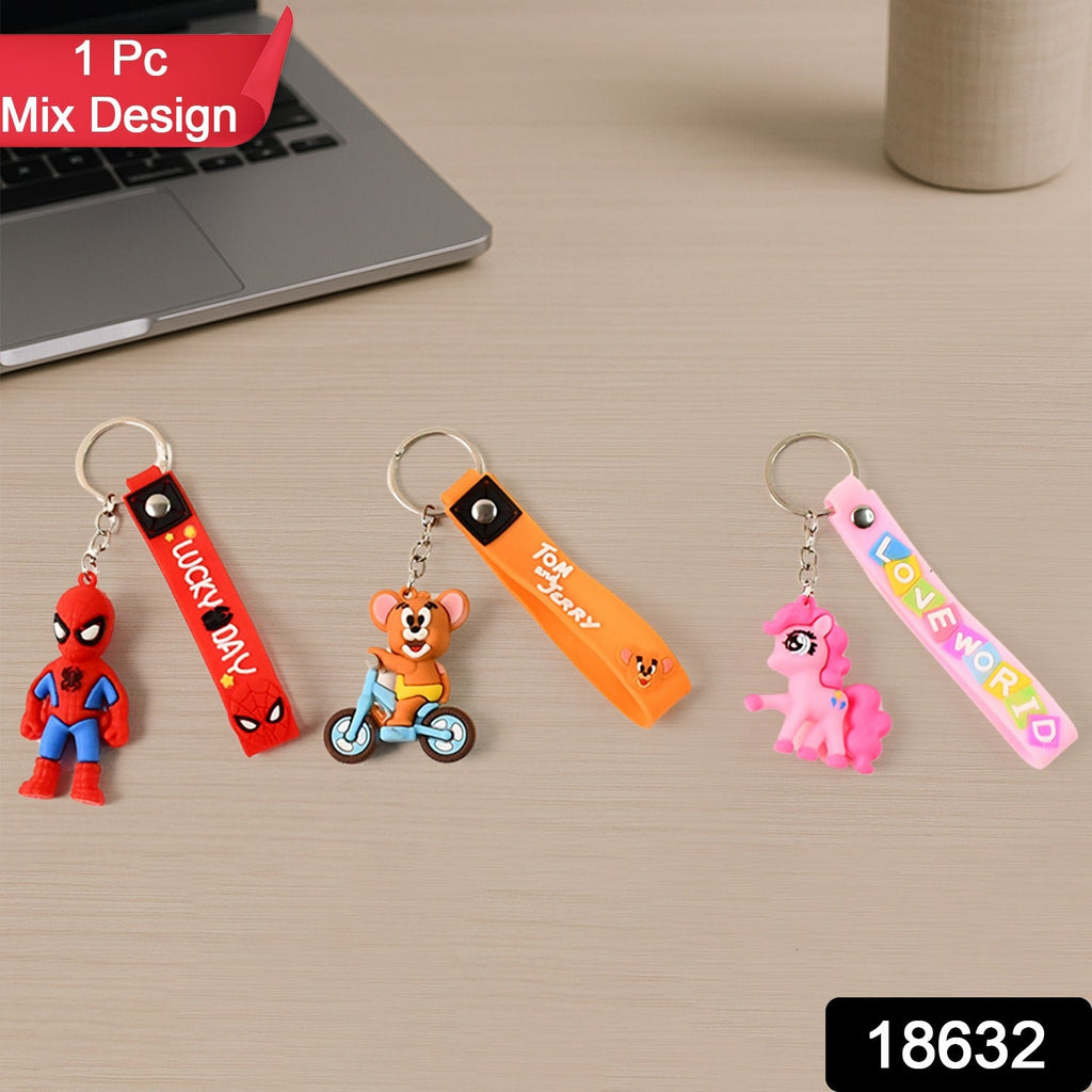ALVENZA Cartoon Silicone Keychain – Cute 3D Character Bag Charm for Kids | Styleva