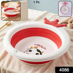 Foldable Baby Bathtub Non-Slip, Portable & Safe for Infants - Side View