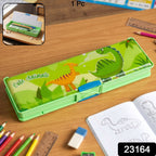 Kids Pencil Compass Fun Animal Design with Secure Lid - Side View