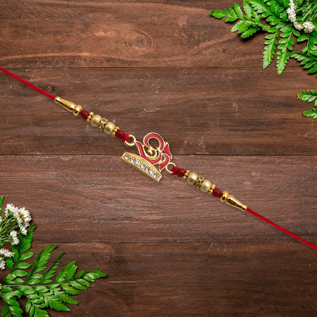 ALVENZA Traditional Rakhi OM Design - Spiritual Bond for Brother