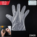Disposable Plastic Gloves Pack of 100 for Kitchen & Food Handling - Side View