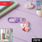 ALVENZA Cartoon Keychain with Heart and Bow – Cute Bag Charm for Girls