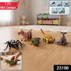 Kids Animal Pull Back Toy Fun Rolling Motion & Imaginative Play - Side View