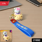 ALVENZA Cartoon Cat Silicone Keychain – Cute Soft Key Holder with Wrist Strap