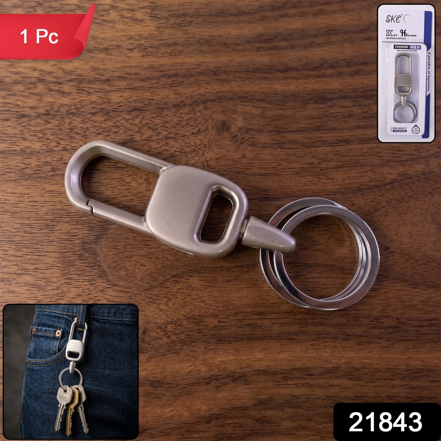 ALVENZA Carabiner Key Holder – Heavy Duty & Secure Metal Clip