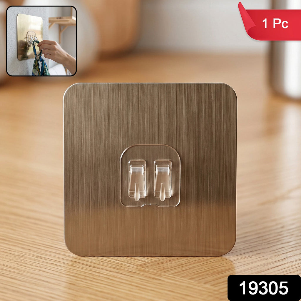 Self-Adhesive Wall Hook Damage-Free & Strong Holding Power - Side View