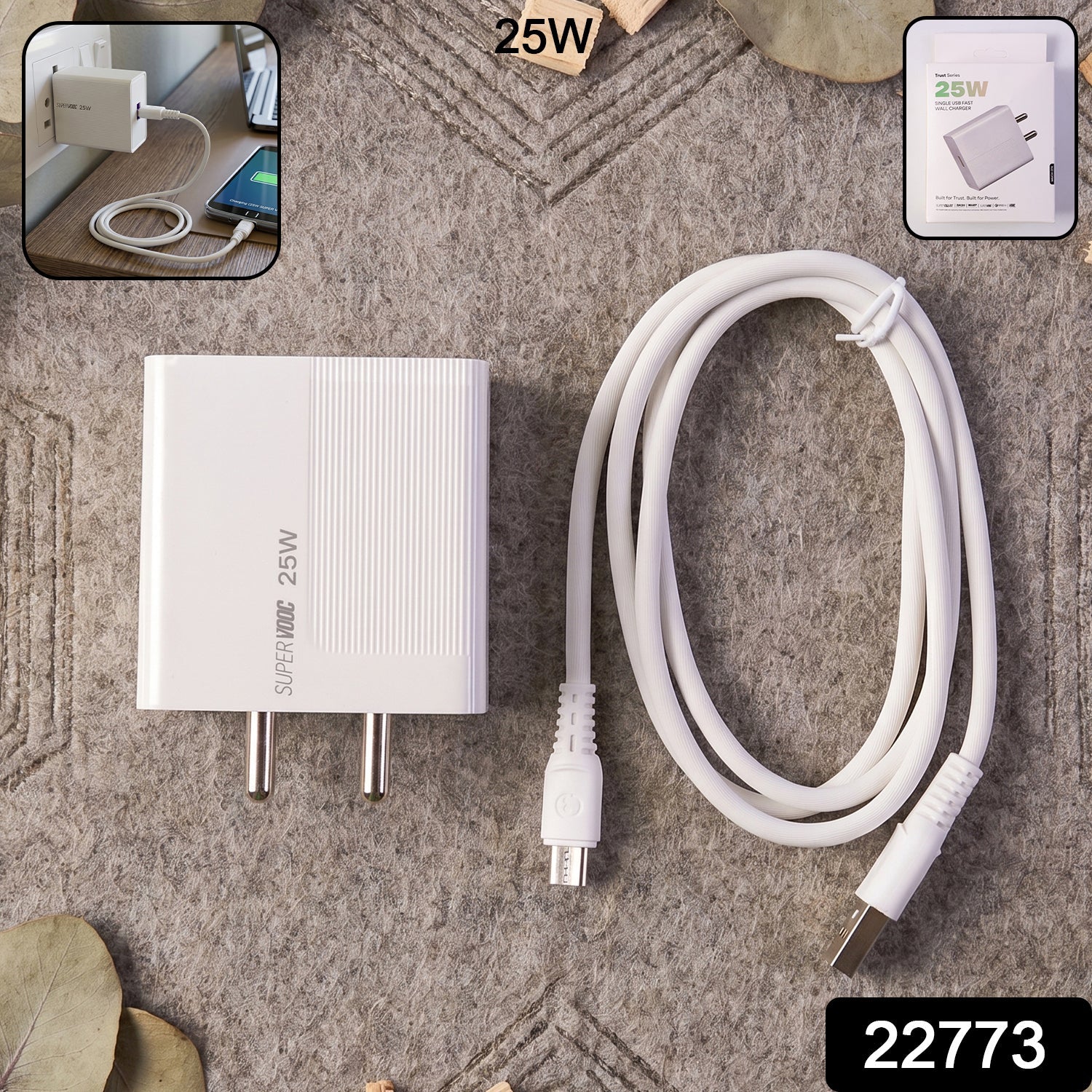 ALVENZA 25W Fast Charger – Quick Mobile Charging Wall Adapter