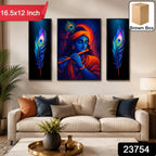 Krishna Wall Art Vibrant MDF Painting for Spiritual Dcor - Side View