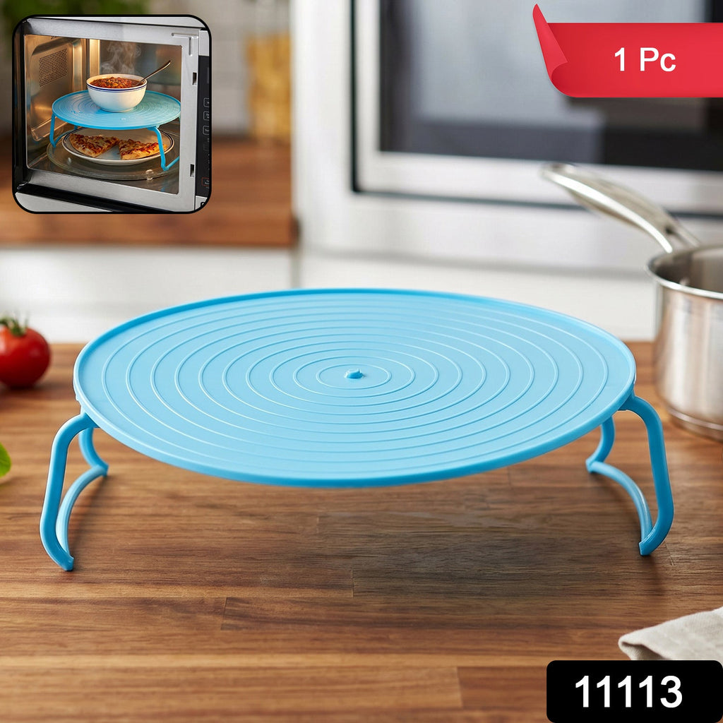 Non-Slip Plastic Microwave Tray Even Heating & Stable Serving - Side View