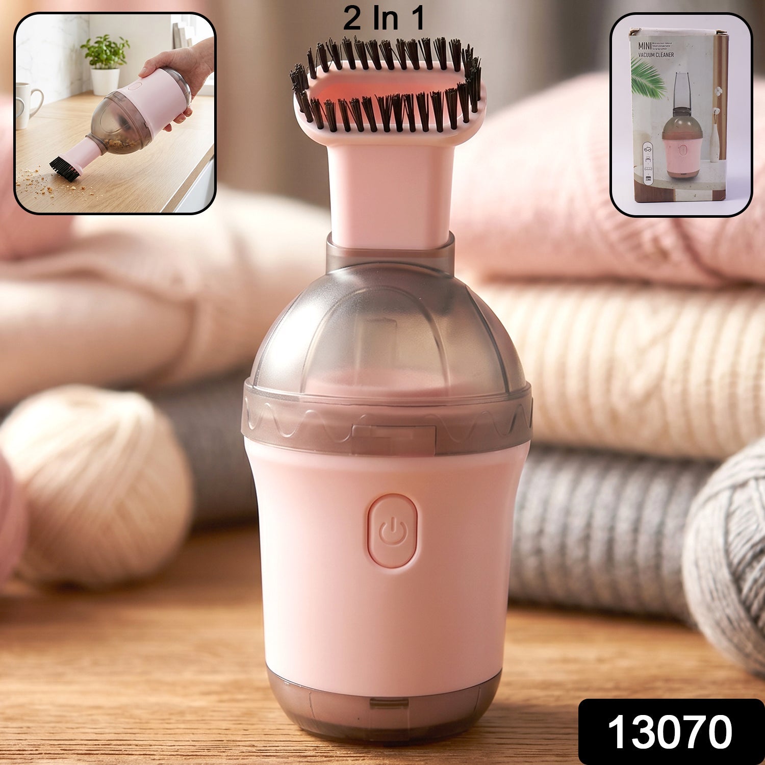 Mini Handheld Vacuum Cleaner Portable Dust & Debris Removal - Side View