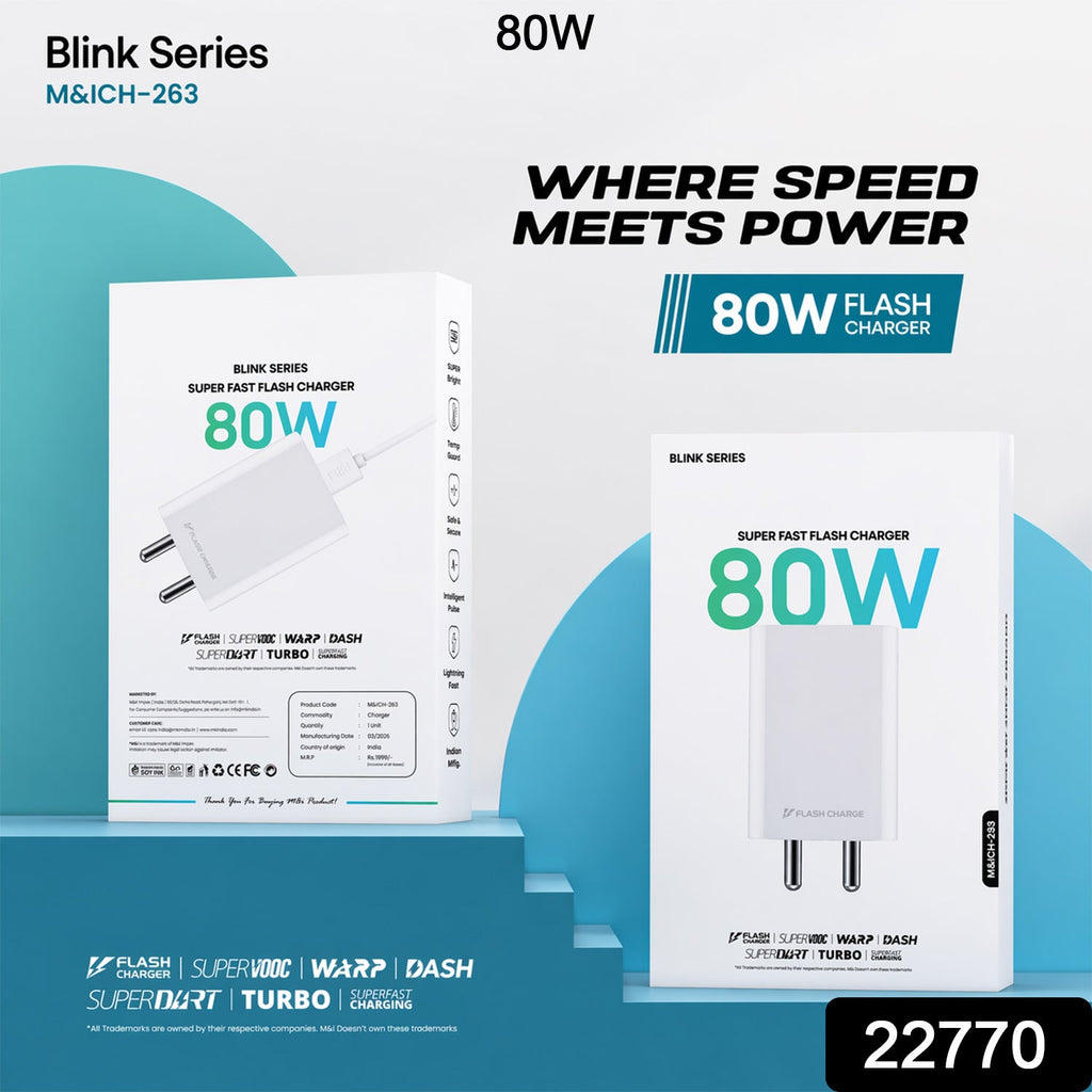 ALVENZA 80W Fast Charger – Super Speed Power Adapter for Devices