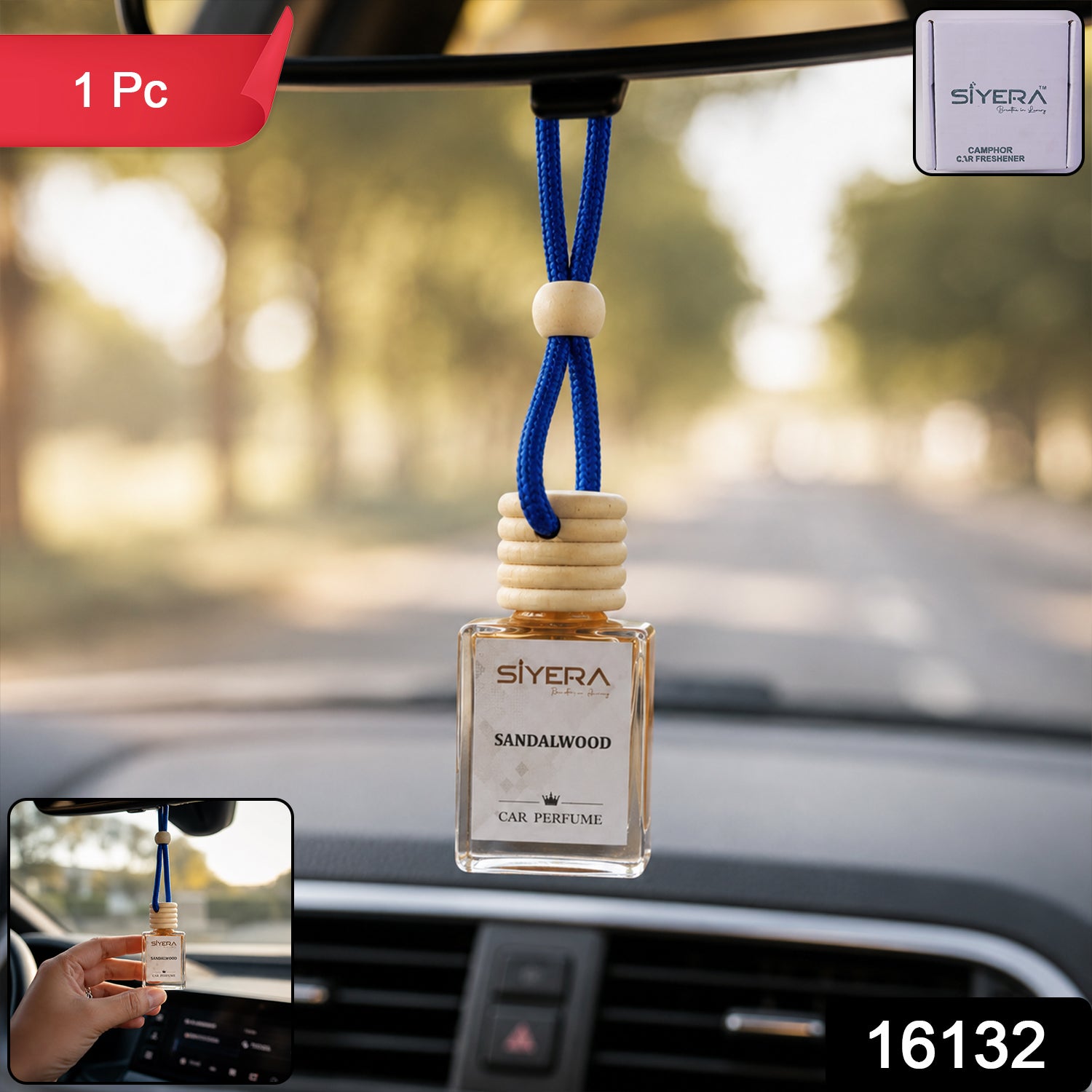 ALVENZA Sandalwood Car Perfume – Long-Lasting Woody Fragrance for Vehicles