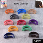 Plastic Hair Clip – Durable Matte Hair Clamp Grip (12 Pc)
