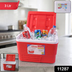 ALVENZA Heavy Duty Insulated Ice Box – 3 Litre Portable Cooler for Outdoor Use