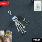 ALVENZA Skeleton Doll Keychain – Movable Skeleton with Metal Hook for Bag & Keys