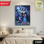 ALVENZA Radha Krishna Wall Frame – Divine Moonlight Artistic Decor