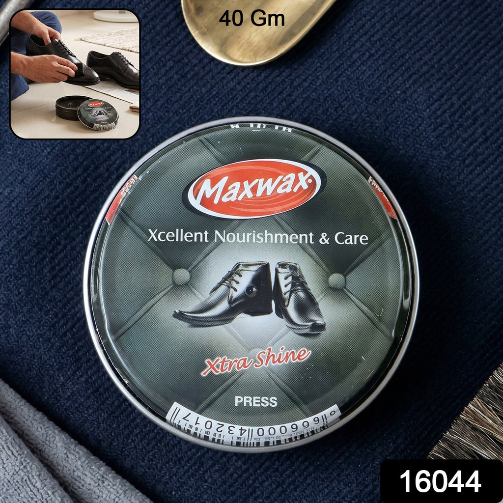 Maxwax black shoe polish cream Deep nourishment & shine - Side View