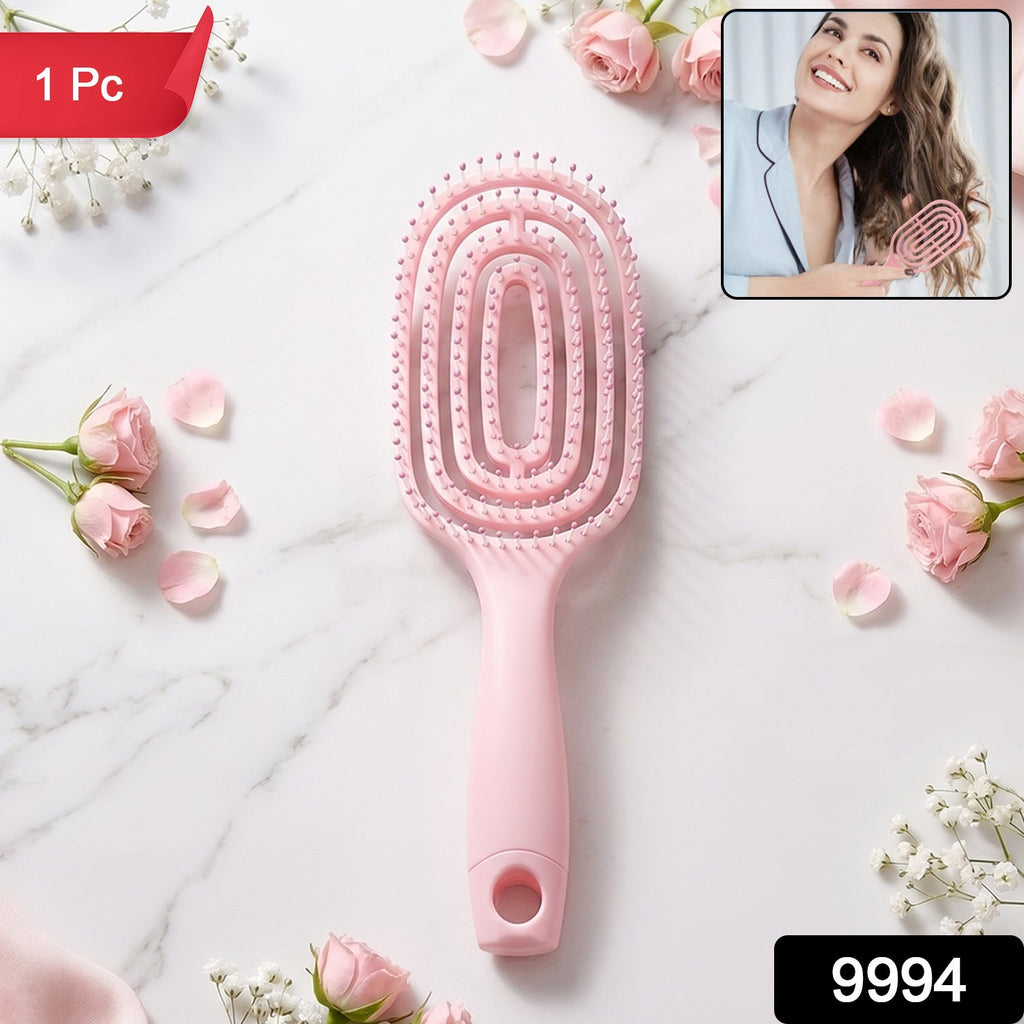 Detangling Hair Brush Faster Drying & Gentle Scalp Massage - Side View