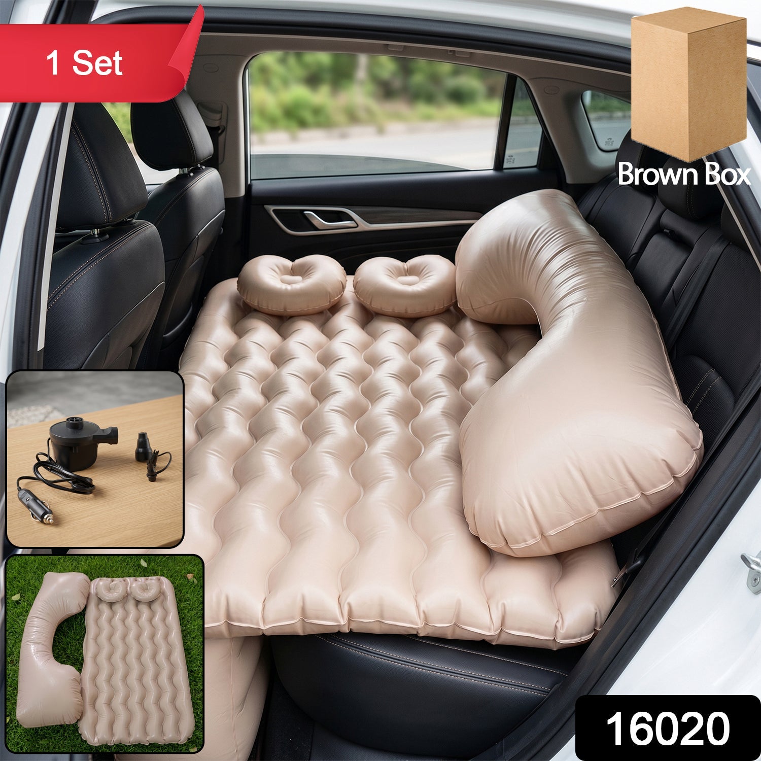 ALVENZA Car Air Mattress – Inflatable Bed Set with Pump & Pillows