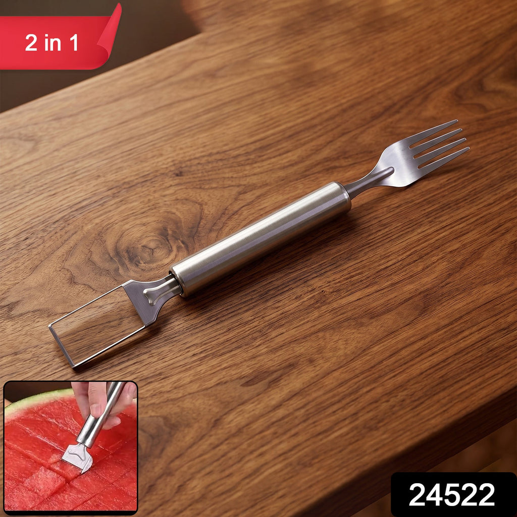 Watermelon Slicer 2-in-1 Cutter & Server for Easy Fruit Prep - Side View