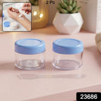 Plastic Cosmetic Jar Set Refillable Travel Containers for Creams - Side View