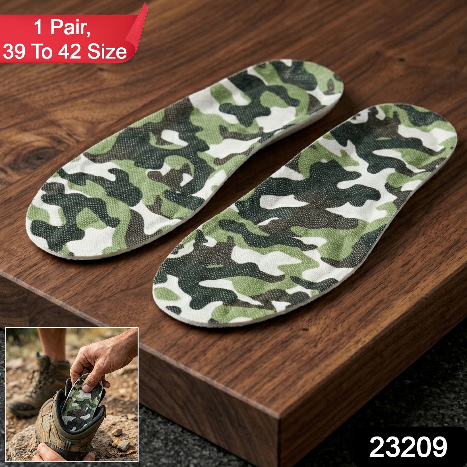 Flexible Shock Absorbing Shoe Insoles Comfort Fit & Support - Side View