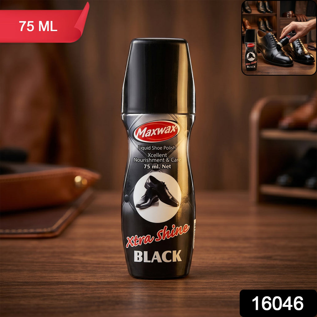 Liquid Shoe Polish Easy Application & Instant Shine for Leather Shoes - Side View