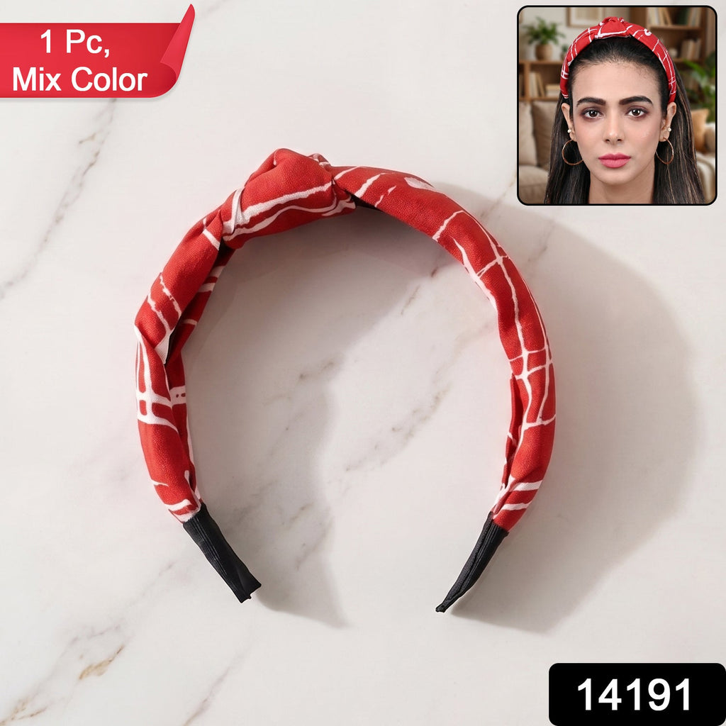 Printed Knot Hairband Stylish & Comfortable for Women - Side View