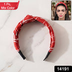 Printed Knot Hairband Stylish & Comfortable for Women - Side View