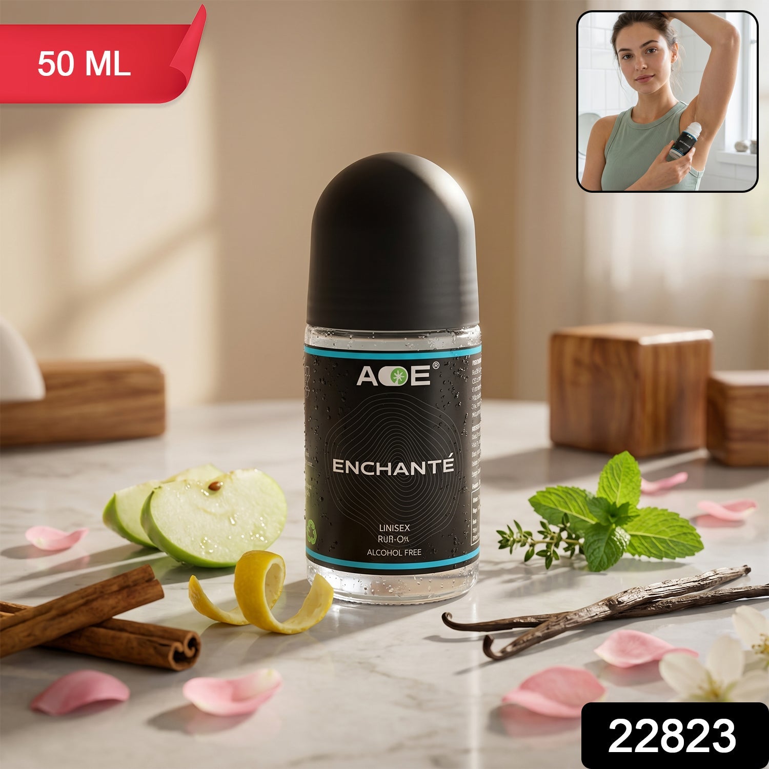 Unisex Roll-On Deodorant Long-Lasting Freshness & Travel-Friendly - Side View
