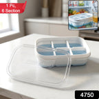 Mini Plastic 6-Cavity Ice Cube Tray Space-Saving & Reusable - Side View