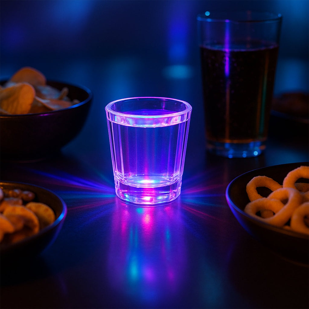 ALVENZA LED Light-Up Shot Glass Set – Vibrant Party Drinkware 24 Pc