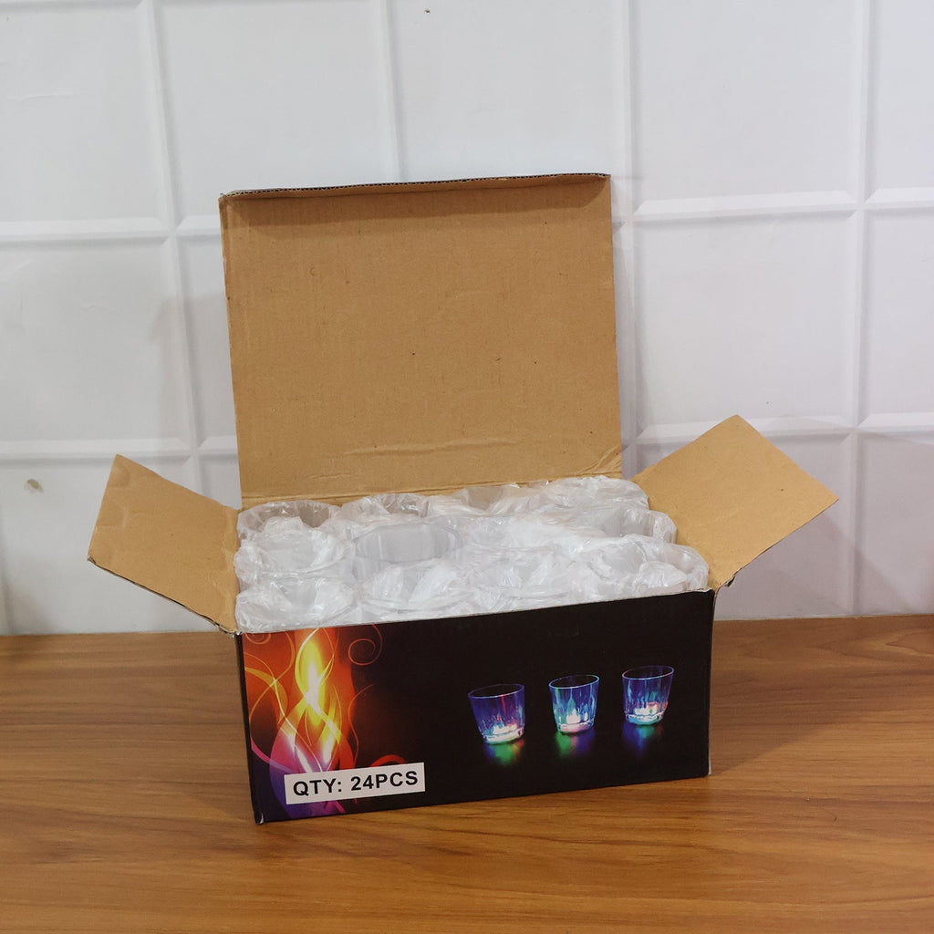 ALVENZA LED Light-Up Shot Glass Set – Vibrant Party Drinkware 24 Pc