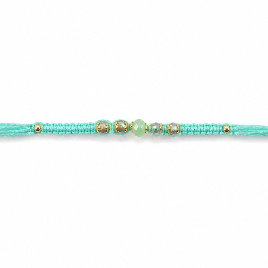ALVENZA Beautiful Pearl and Stone Rakhi with Bright Beads and Elegant Raksha Bandhan Look