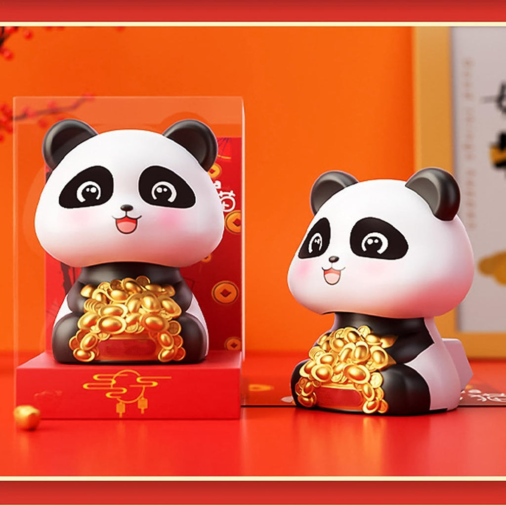Solar Panda Car Decor Moving Dashboard Showpiece - Detail View 6