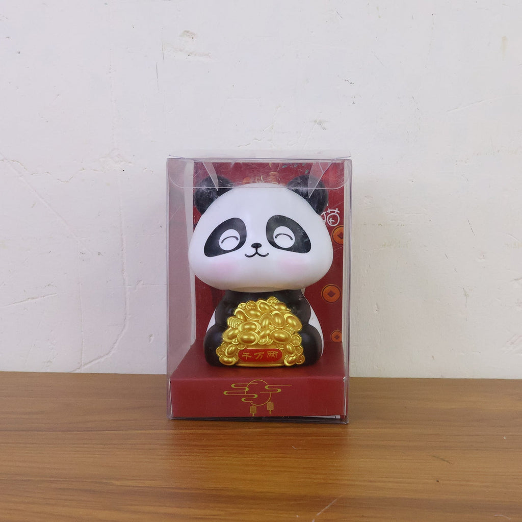 Solar Panda Car Decor Moving Dashboard Showpiece - Detail View 7