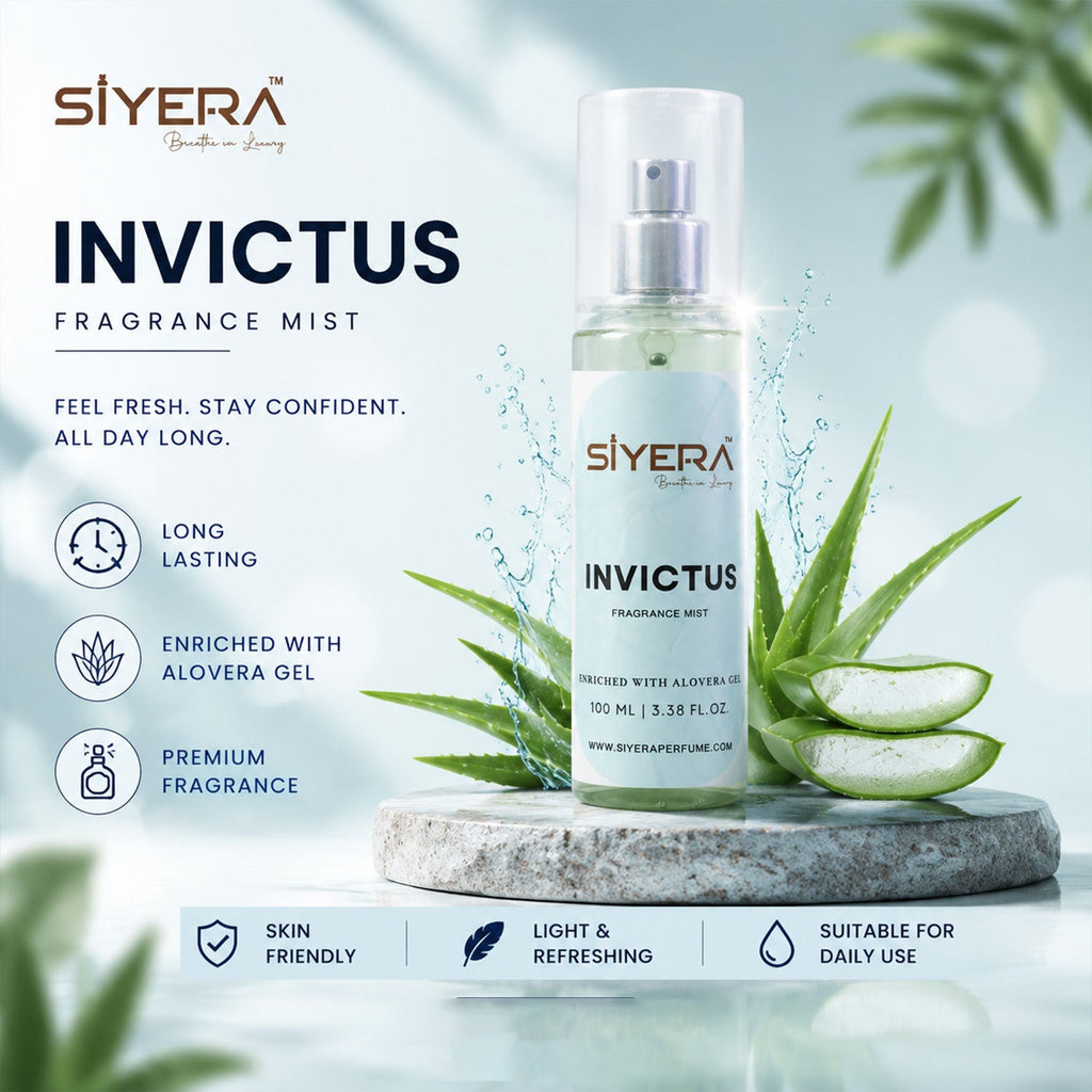 Siyera Invictus Fragrance Mist Long-lasting Refreshing Spray - Front View