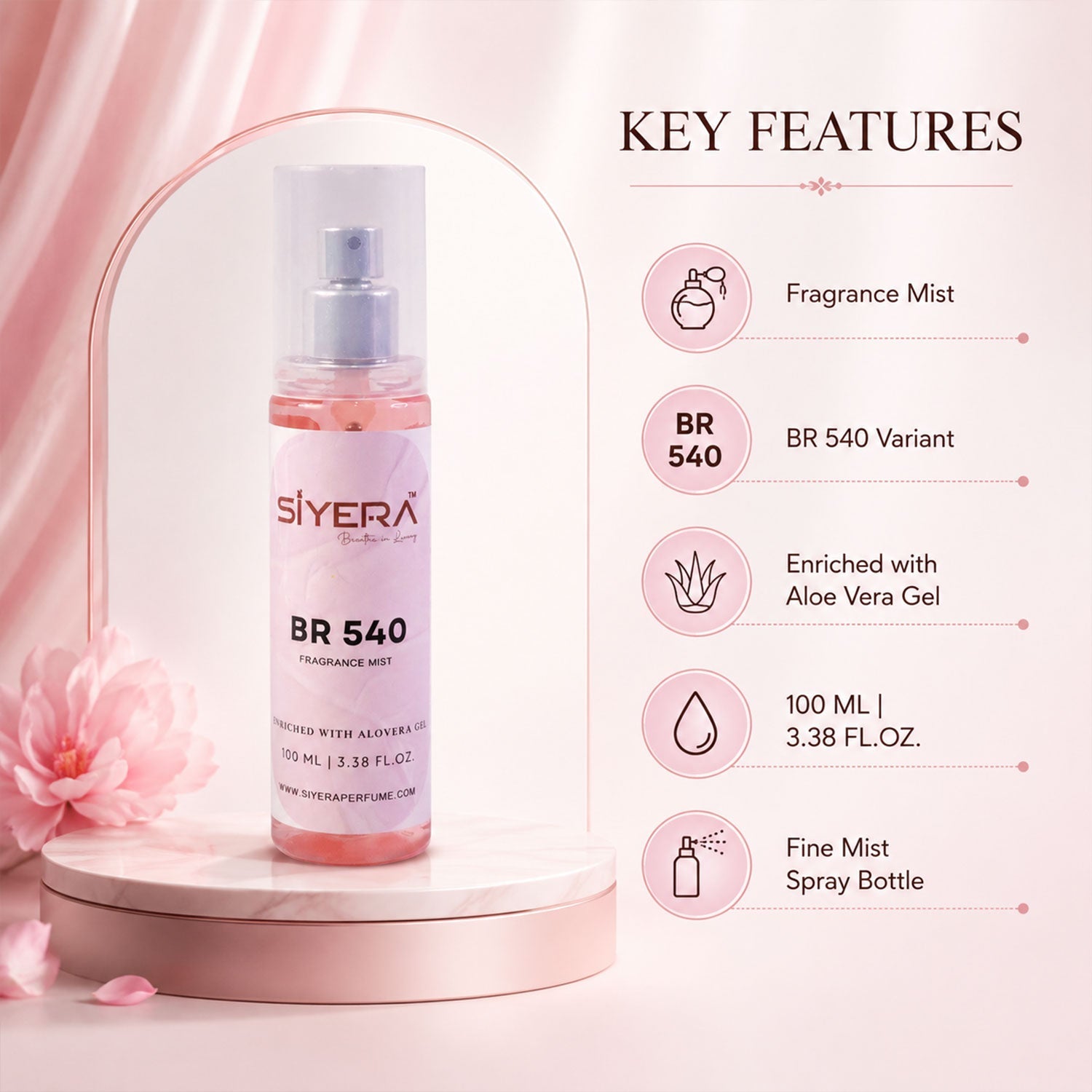 Fragrance Mist Body Spray Enriched with Aloe Vera for Long-Lasting Freshness - Detail View 6