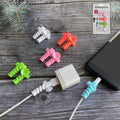 Cable Protector 4-Pc Charger Cord Saver with Suction Ends | Dustiva