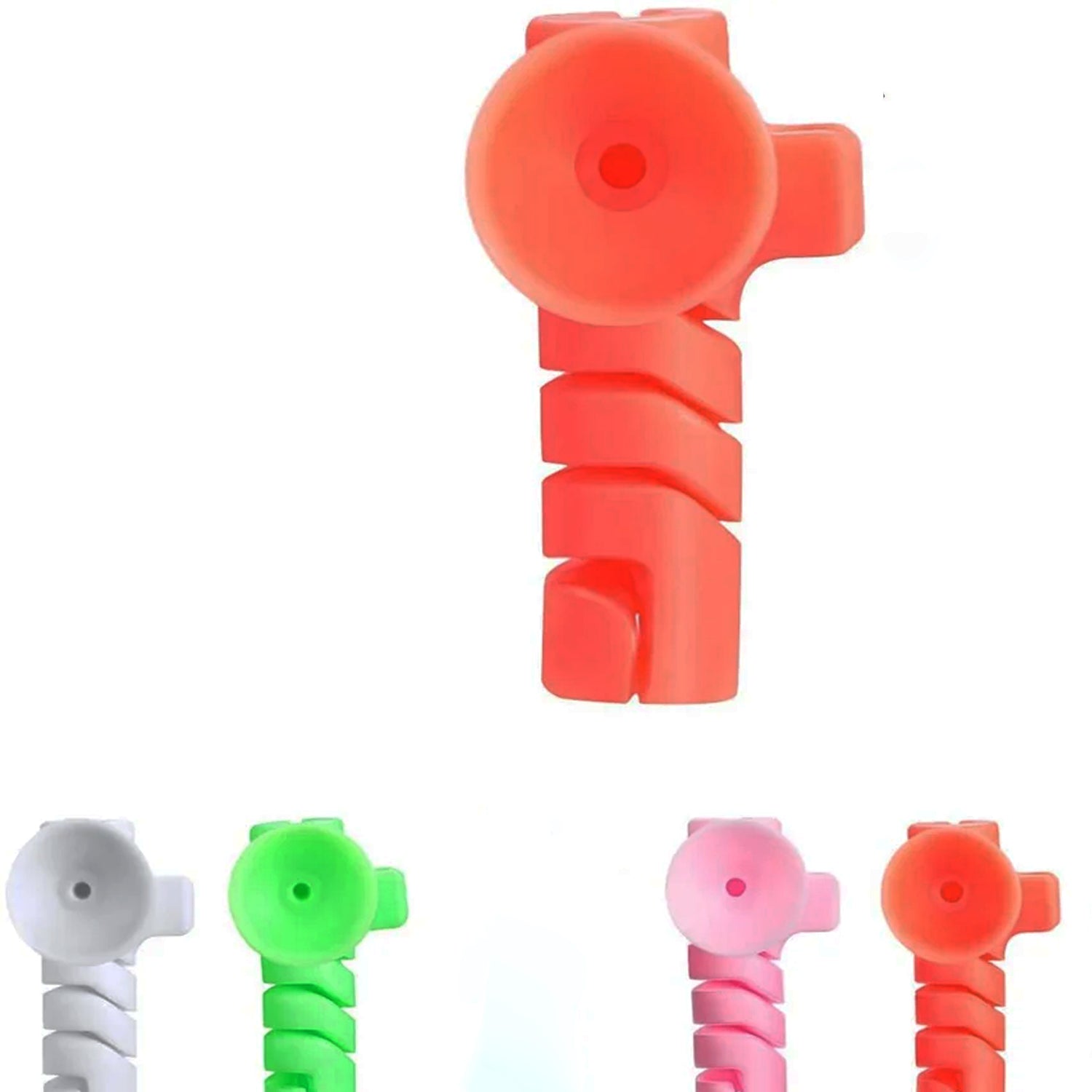 Cable Protector 4-Pc Charger Cord Saver with Suction Ends | Dustiva - Detail View 5