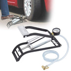 Steel Foot Pump Heavy Duty Car & Bike Tire Inflator - Back View