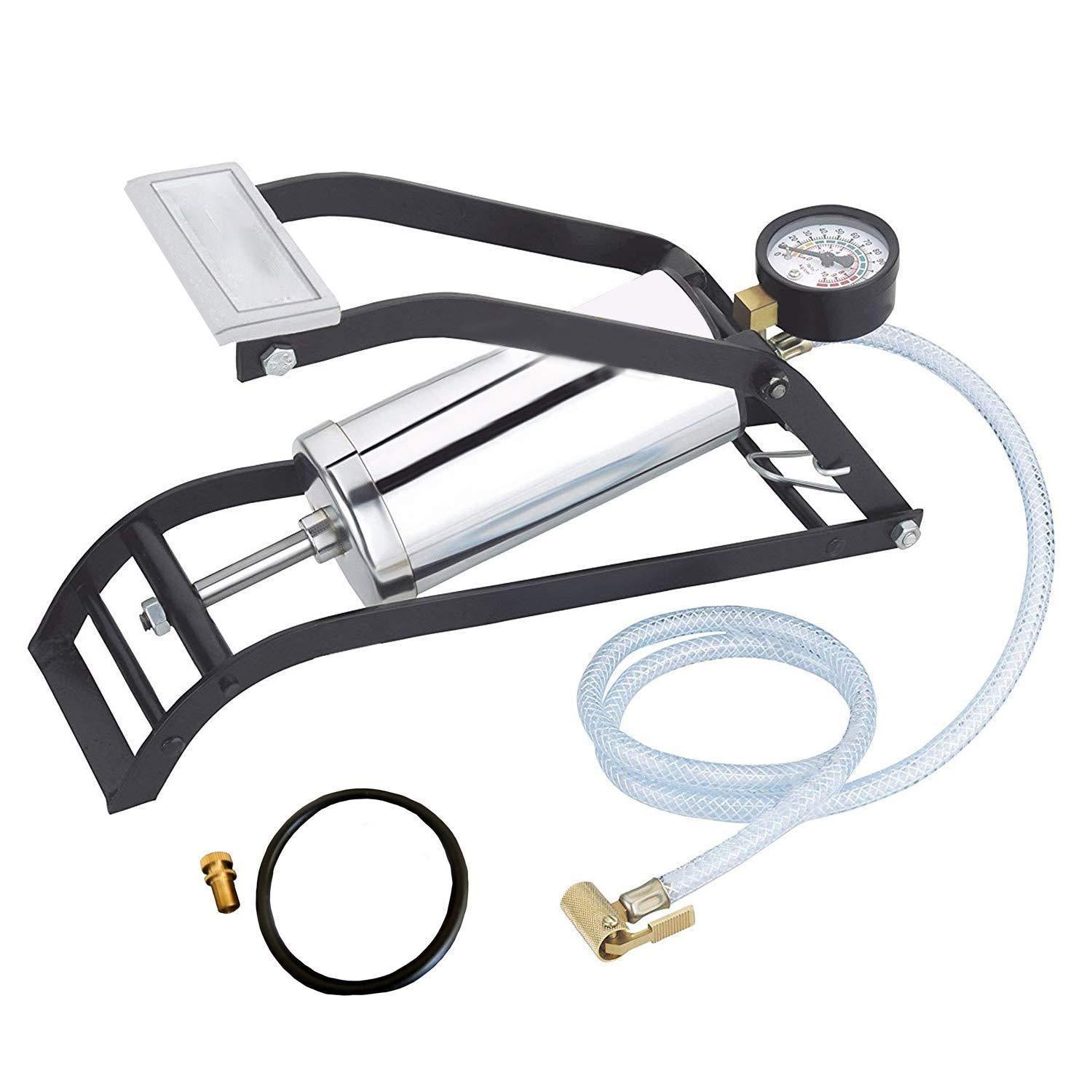 Steel Foot Pump Heavy Duty Car & Bike Tire Inflator - Front View