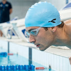 Waterproof Stretchable Silicone Swim Cap Fits All Ages for Swim & Water Sports - Back View