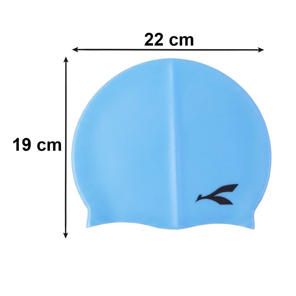 Waterproof Stretchable Silicone Swim Cap Fits All Ages for Swim & Water Sports - Detail View 6